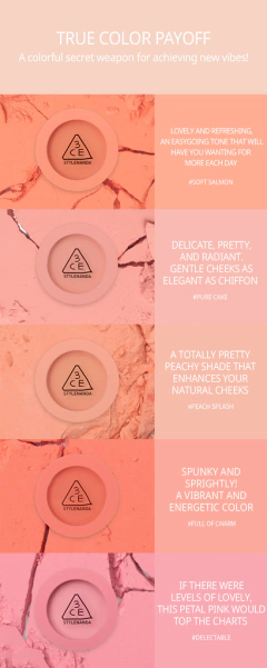 3CE - Face Blush Mood For Blossom Edition - #Soft Salmon