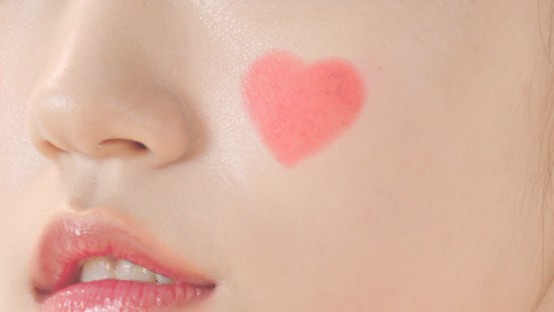 memebox heart stamp blusher