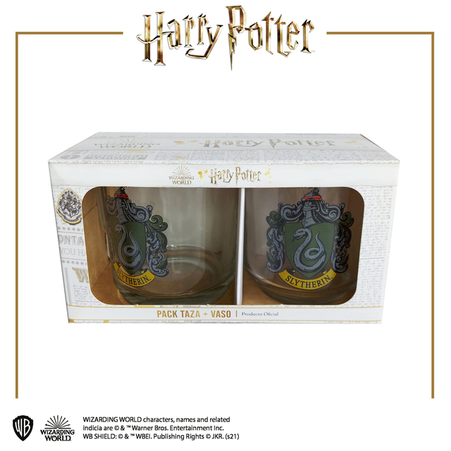 Pack Taza y Vaso | Harry Potter - Slytherin Licencia Oficial