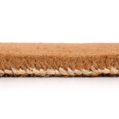 Capacho personalizado: Força foco (ca)fé - tapete em fibra natural de coco