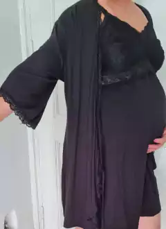 Camisón y Bata Mia Negra