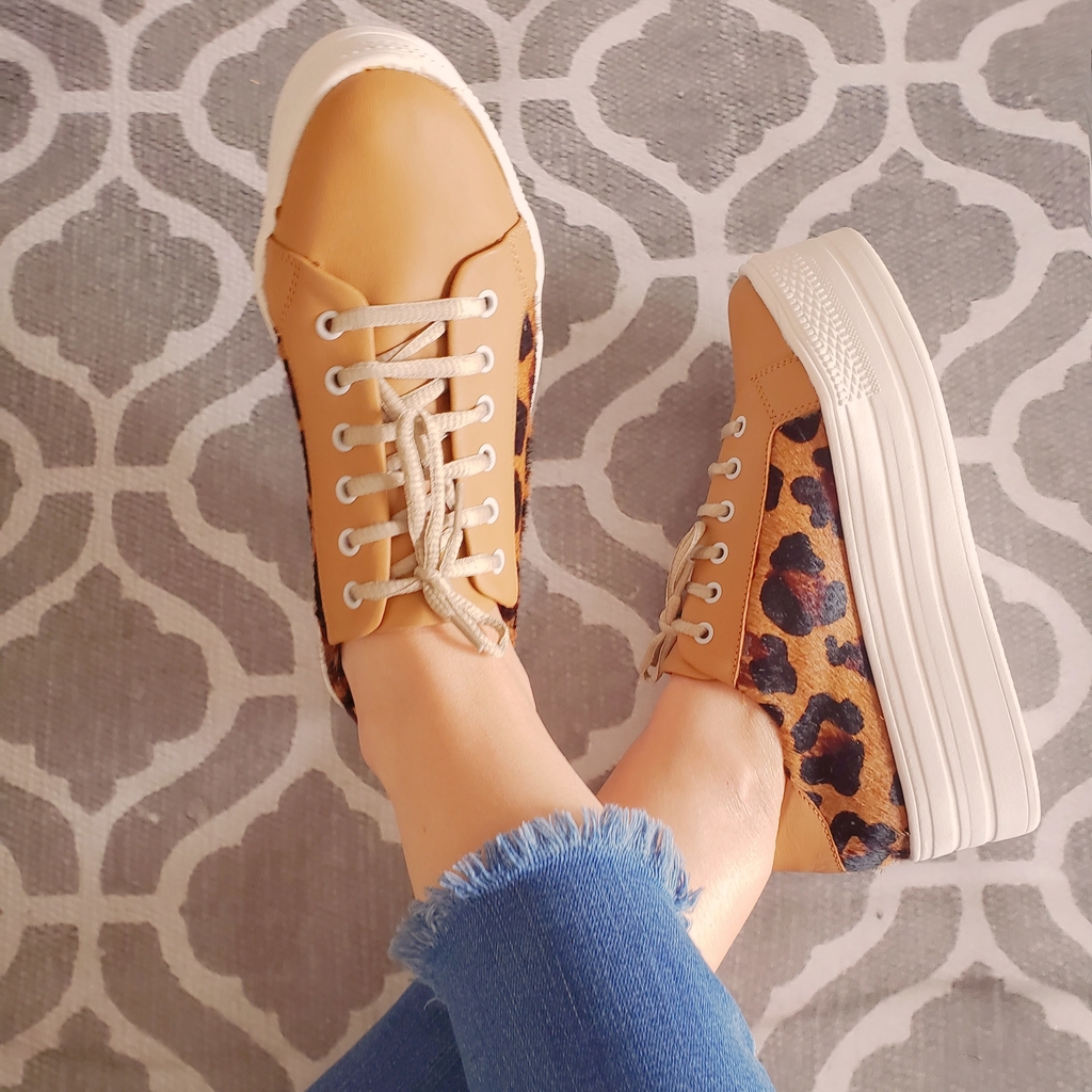 Zapatillas Maggie con Plataforma Suela y Animal Print