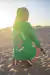 Hoodie verde Flor Hawaiana