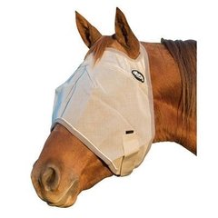 Mascara protecao para cavalo na cor cinza