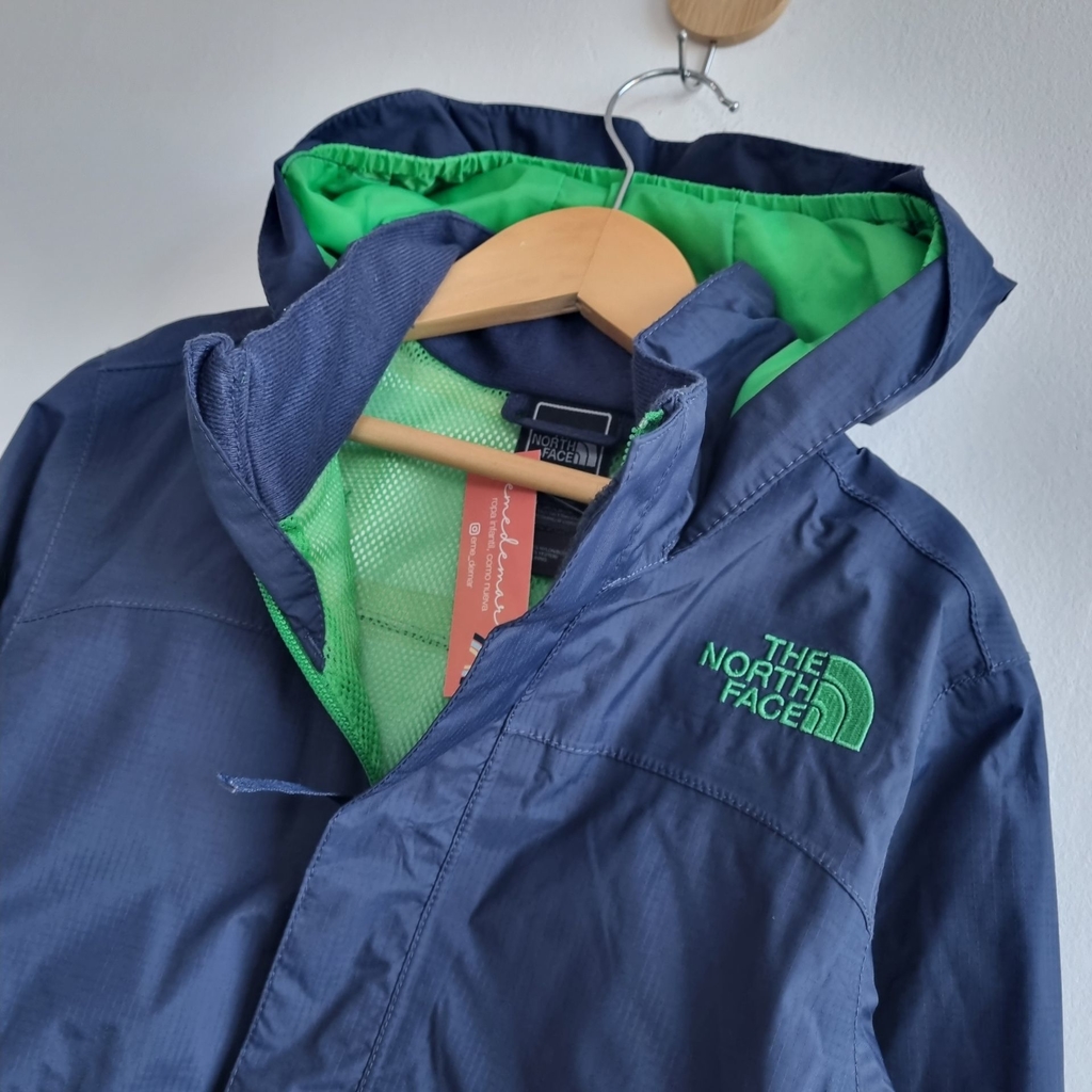 campera impermeable north face azul