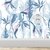 Papel de parede folhas tropicais azul - comprar online