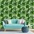 Papel de parede folhas tropicais verde escuro