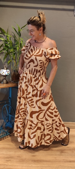 Vestido Toscana Caramelo - Comprar em MARIA FLOR