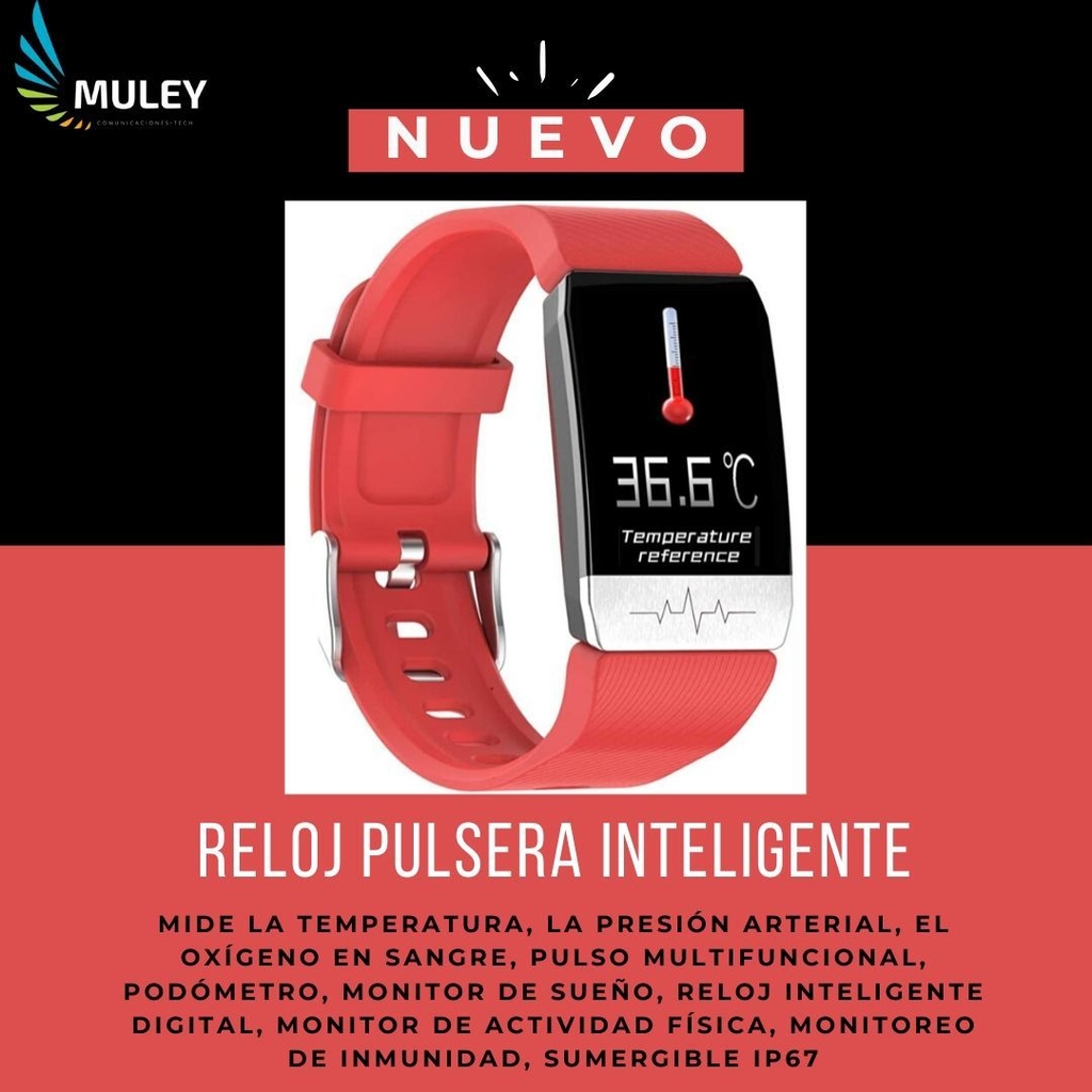 RELOJ PULSERA INTELIGENTE SMARTBAND SUMERGIBLE