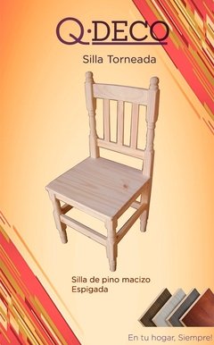 silla madera pino