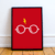Quadro - Harry Potter - Óculos (Vermelho)