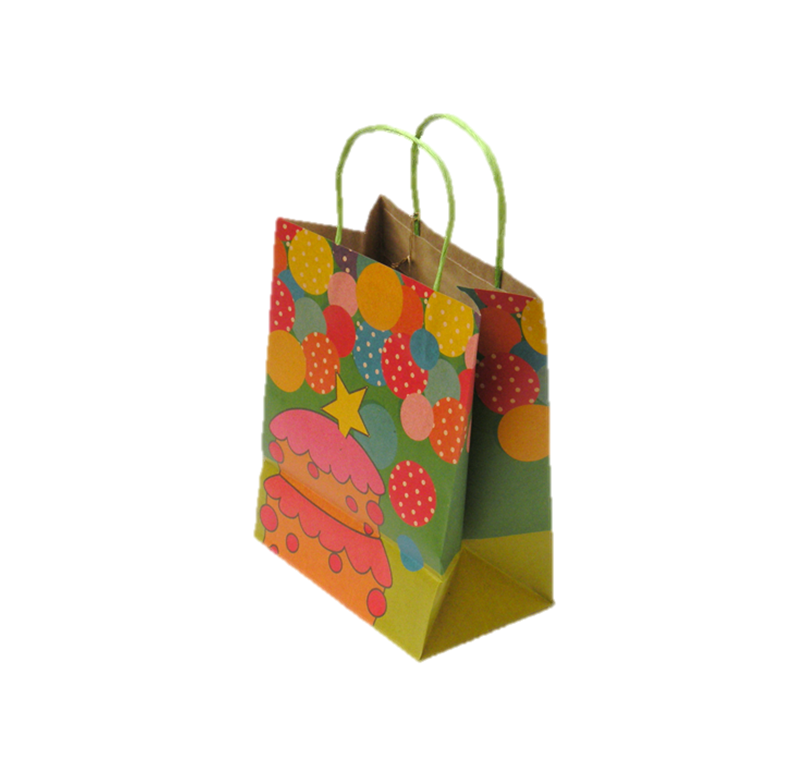 Bolsa para regalo mediana en papel reciclado biodegradable diseño pastel