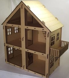 Casa madeira branca da barbie
