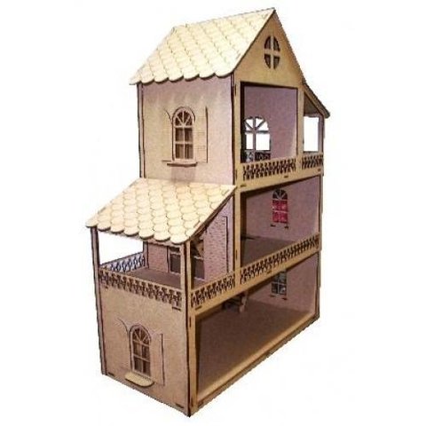 Casa Boneca Barbie Desmontável Encaixe 100cm Pintada