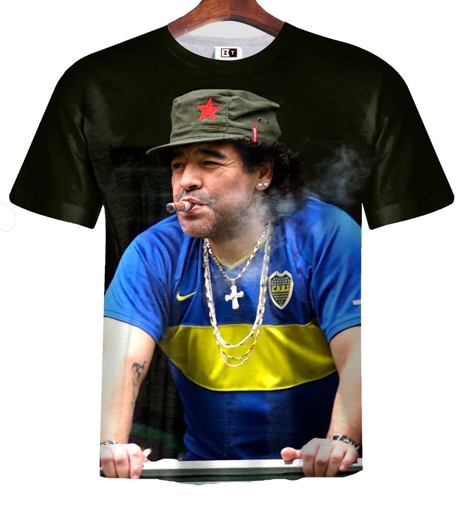 Rocío sí mismo Omitido Remera ZT-0704 - Maradona con Gorra Fidel Castro