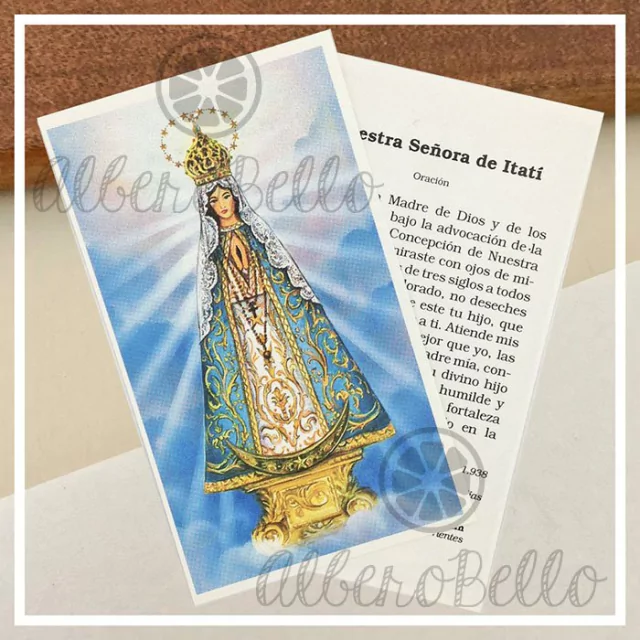 Estampa con oración de Nuestra Señora de Itatí