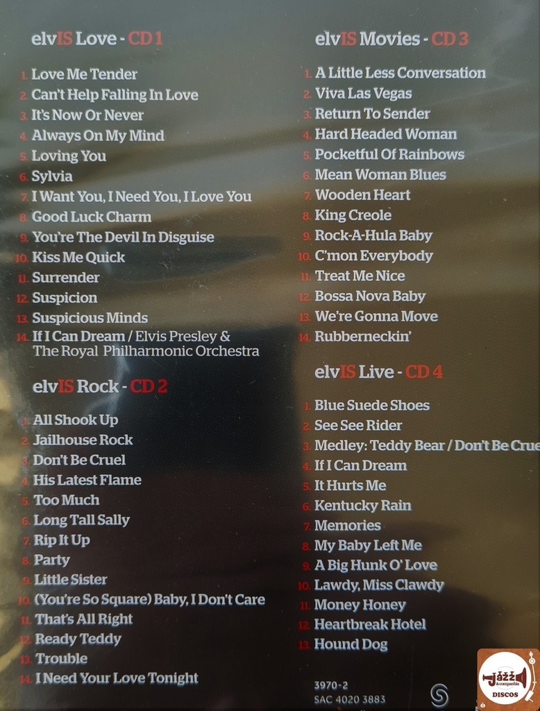 Elvis Presley Love Rock Movies Live 4xcds