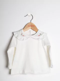 REMERA CUELLO BORDADO (7545CR)