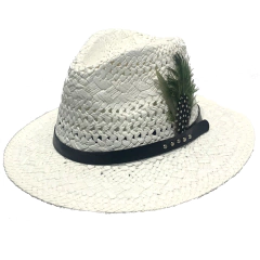 Sombrero Australiano Rafia Pistacho - Compania de Sombreros
