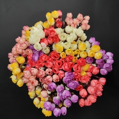Mini Buque de Flores Artificiais Colors - 1UN ++