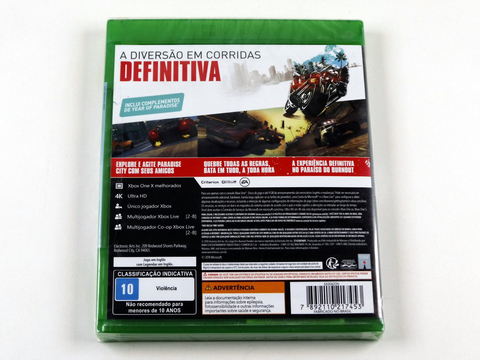 Burnout Paradise Original Xbox One Lacrado Midia Fisica - comprar online