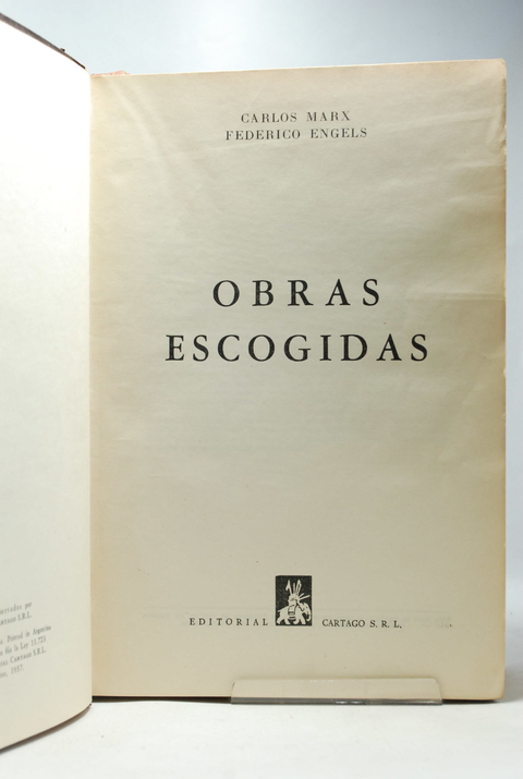 Marx, Carlos / Engels, Federico - OBRAS ESCOGIDAS