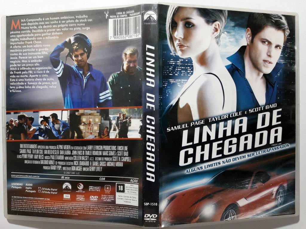 Dvd Linha De Chegada Original Finish Line Samuel Page Taylor Cole Scott Baio