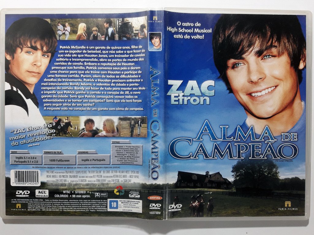 DVD Alma de Campeão Zac Efron The Derby Stallion Original