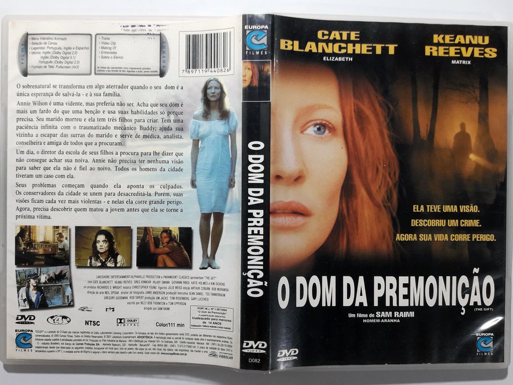 DVD O Dom Da Premonição Cate Blanchett Keanu Reeves Original