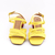 Sandália amarela com salto roxo - comprar online