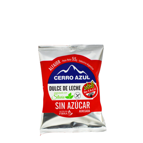 Alfajor Cerro Azul dulce de leche c/ stevia sin tacc 55g.