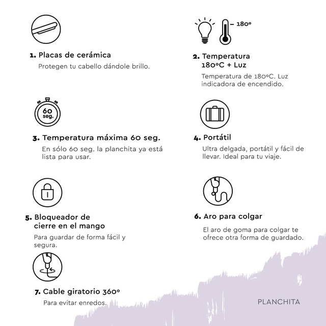 Plancha de cabello Beauty PAMPITA BP202 Velvet Peach – Matic Tecno