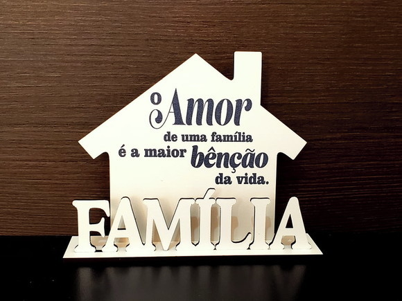 50x Lembrancinhas Encontro De Família - Mdf Branco 12 cm altura