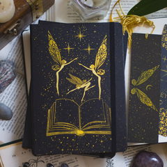 Caderneta Freya - Fadas Literárias Dourado - comprar online