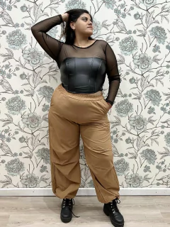 PANTALON PARACHUTES ELIZABETH MARRÓN