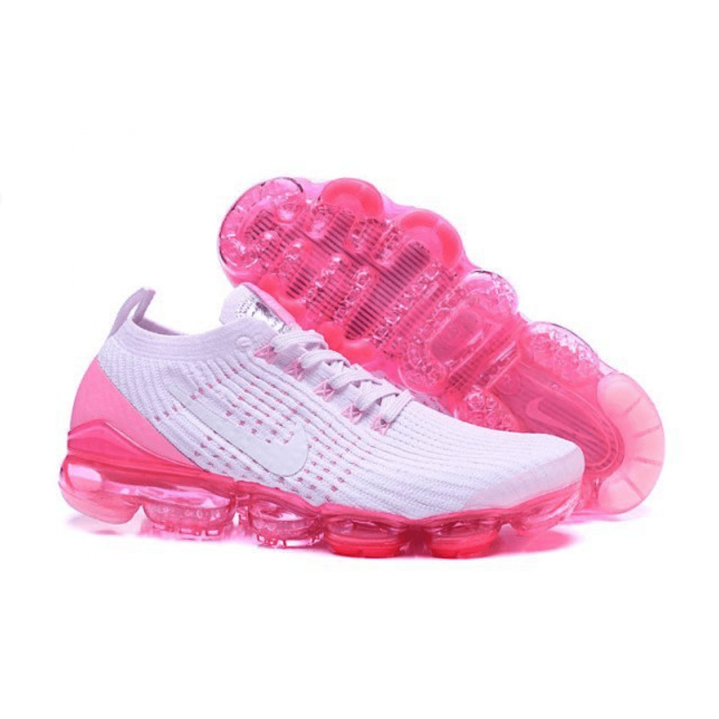 Tênis Nike Air VaporMax Flyknit 3.0 Pink Rise Rosa e Branco Feminino