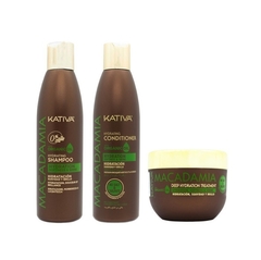Shampoo + Acondicionador + Tratamiento Macadamia - Kativa