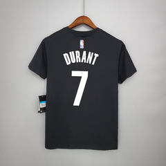 T-Shirt Brooklyn Nets - Durant #7 - Preta - Nike - Rocha Madrid Sports - Regatas NBA e Camisas de Futebol