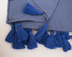 Manta Papoula azul 170x140 - comprar online