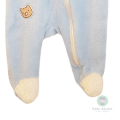 Macacão Fleece Wood - Azul Bebê na internet
