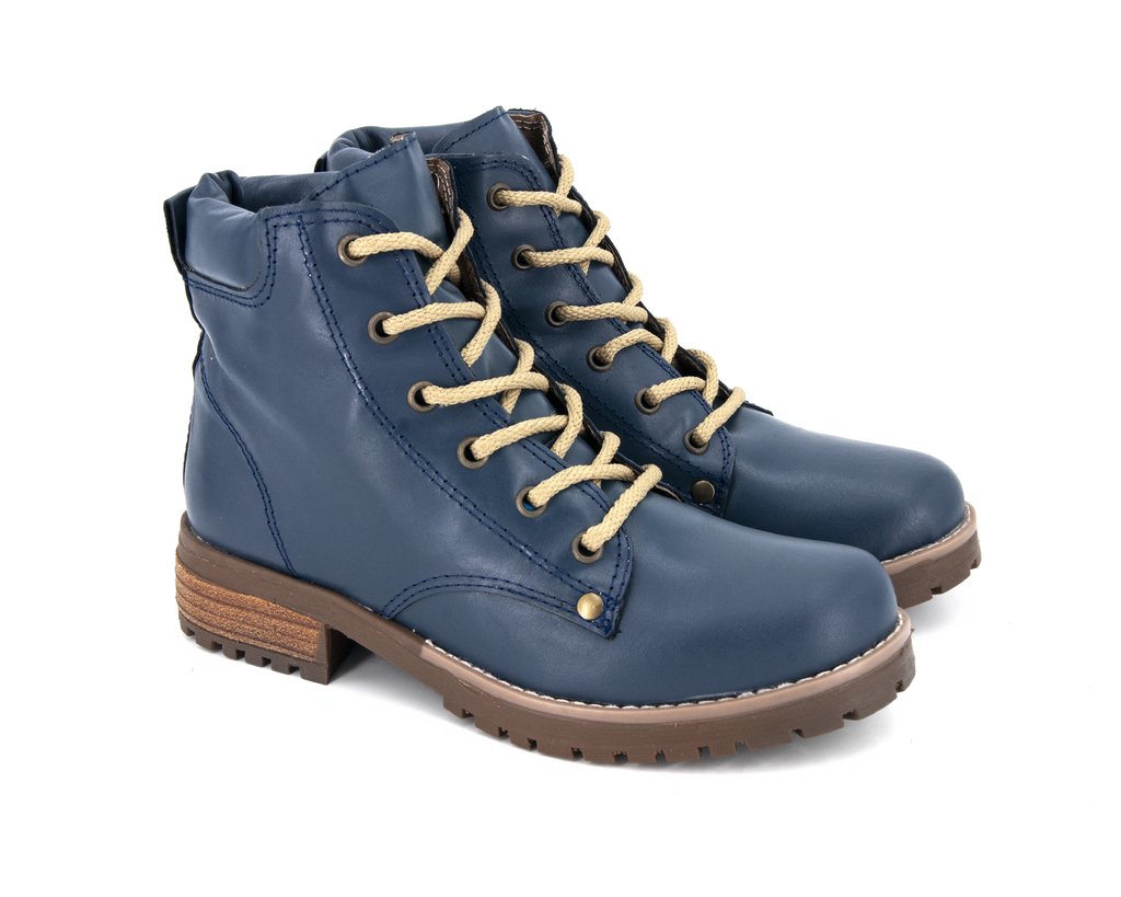 Borcegos Bajos de cuero Azul