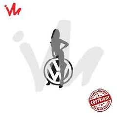 Adesivo Vw Sexy Mulher Volkswagen - comprar online