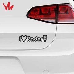 Adesivo I Love Radar na internet