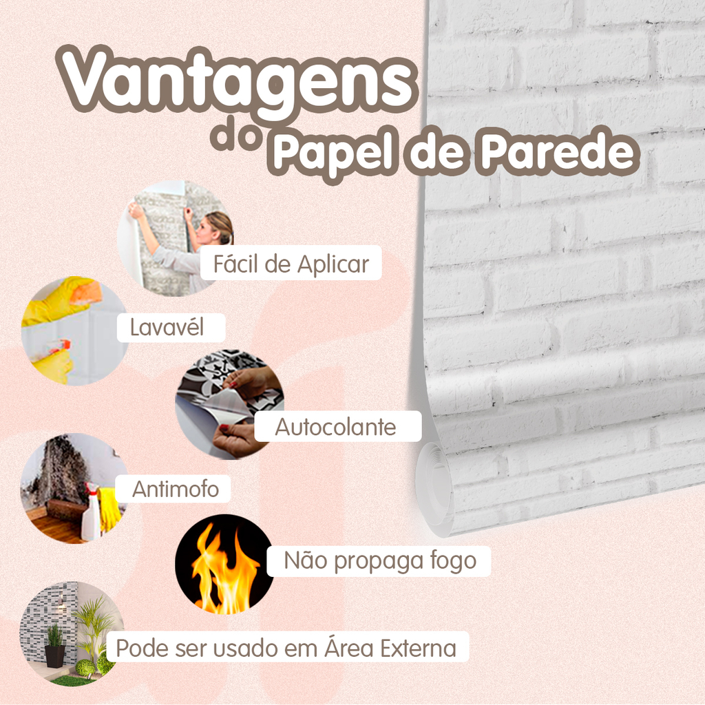 Papel de Parede Adesivo Desenho Panda com Fundo Branco 12m em