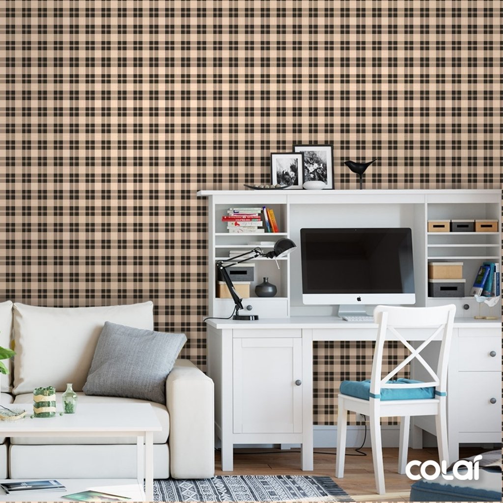 Plaid wallpaper em 2023  Papel de parede em xadrez, Xadrez preto