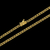 CORRENTE GRUMET DUPLA FECHO GAVETA (3,5mm) - 60cm ou 70cm - BANHADA A OURO 18K