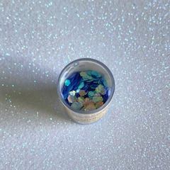 Glitter Holográfico Flocado Grande 3,5 g - Azul