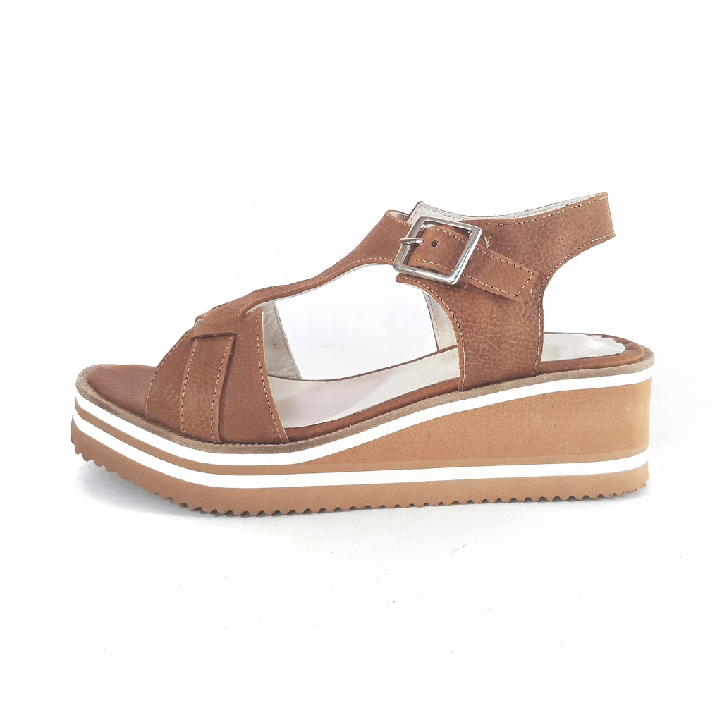 Zapatos de atadura en cuero color miel macchiato - Bon-Bonite Sitio Oficial