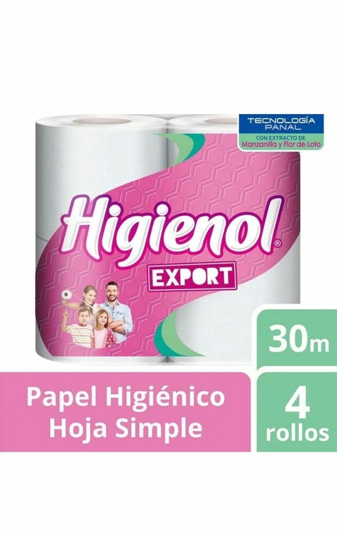 Papel Higienico HIGIENOL simple 4un. x 30m