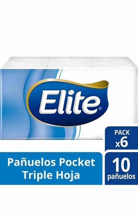 Pañuelos ELITE triple hoja x10u en pack x 6